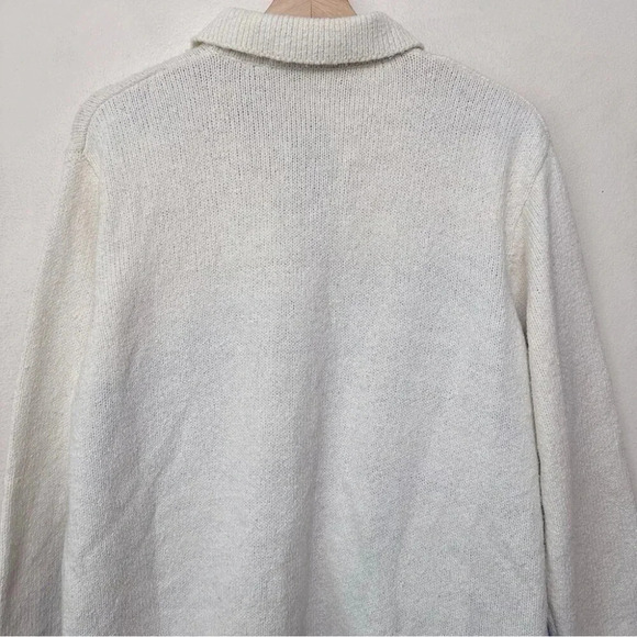 TANJAY Womens Medium Petite Sailboat Vintage Nautical Lady Embroidered Cardigan - Picture 14 of 16